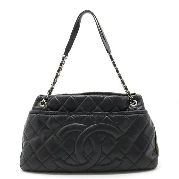 chanel Handbags - Pre Loved chanel PST Petit Shopping Quilted Tote Women black | black Tote Bags